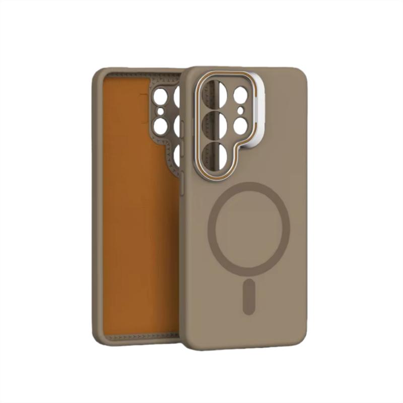 For Magsafe Liquid Silicone Case For Samsung Galaxy S26 S25 S24 S23 Ultra Edge Funda S25 Ultra Metal Lens Protect Magnetic Cover