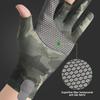 Outdoor Fishing Half Finger Gloves Ice Silk Sunscreen Breathable Cycling Anti-slip Wear-resistant Leaky Finger Gloves