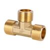 New 1/2 BSP Pneumatic Plumbing Connector Tee Type Male/Female Thread Copper Fittings Water Oil Gas Adapter