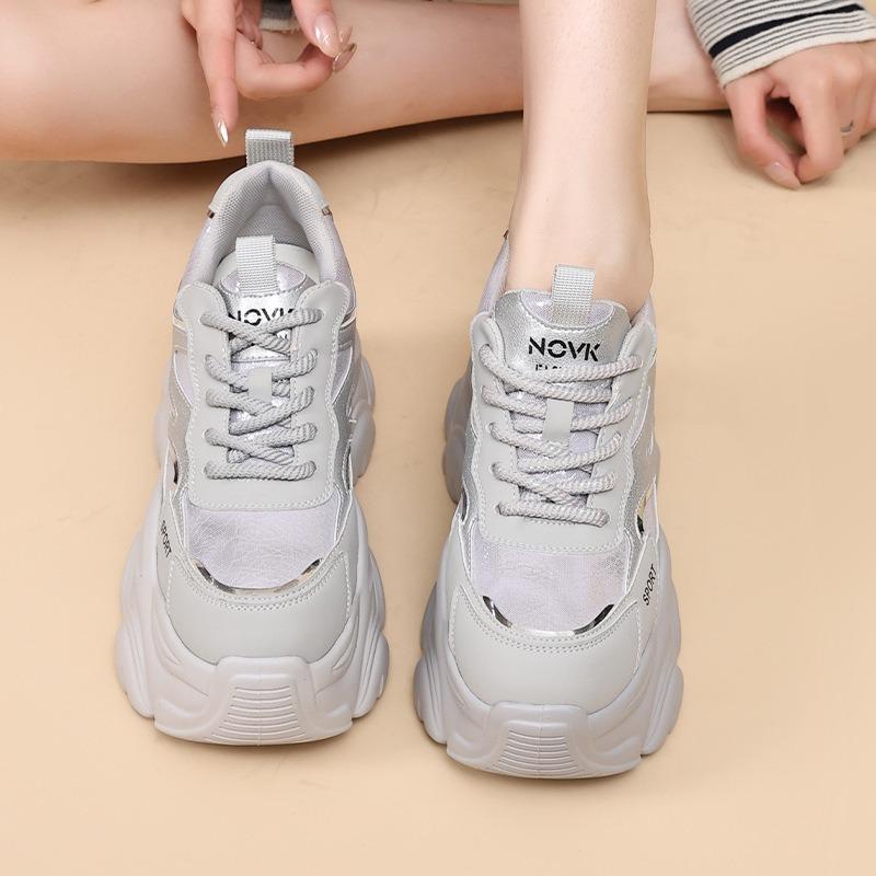 Schuhe Damen Herbst und Winter Kleine Mode Freizeitschuhe Plateau Unifarben Sportschuhe Kinder Vielseitig