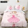 Ballet Dancing Girl Duvet Cover Cartoon Lovely Ballerinas Bedding Set Cute Princess Girls Quilt Cover For Children Kids Baby