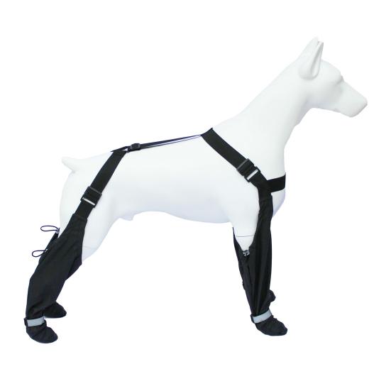 

Ботинки на подтяжках для собак Yousheng, нескользящие леггинсы для собачьих лап, водонепроницаемые ботинки для собак, защита лап для зимних прогулок на свежем воздухе, походов XL чёрный