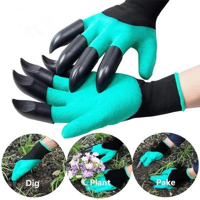 Gartenhandschuhe mit Krallen, ABS-Kunststoff, Garten-Gummihandschuhe, Gartenarbeit, Graben, Pflanzen, langlebig, wasserdicht, Arbeitshandschuh für den Außenbereich