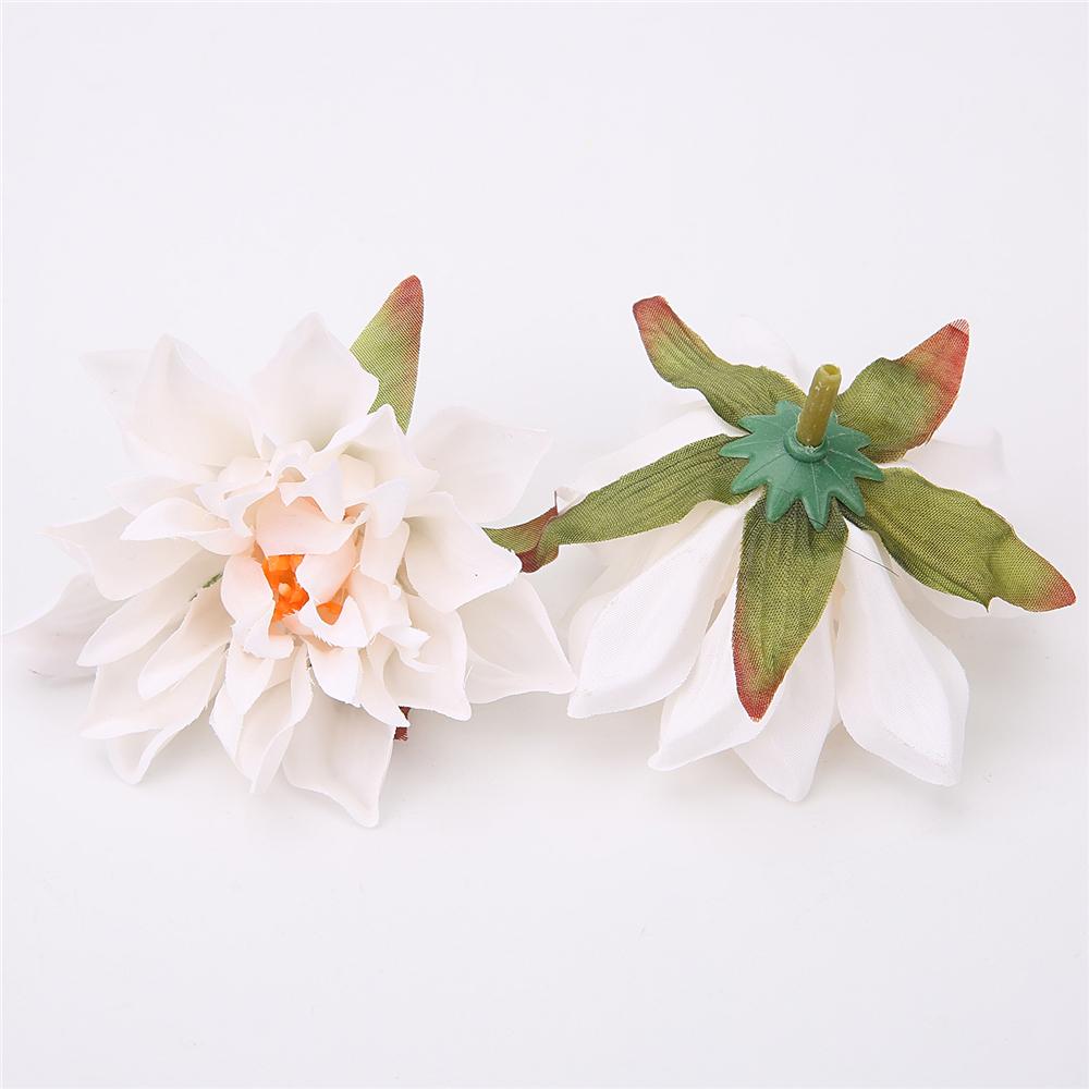 10Pcs Dahlia Flower Heads Artificial Flower For Home Decor Fake Flowers Wedding Party Wreath Silk Dahlia Crafts Gift Accessories