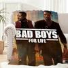 Bad Boys Movie Throw Lightweight 240g Flannel Blanket Soft Skin-friendly for Summer Cooling