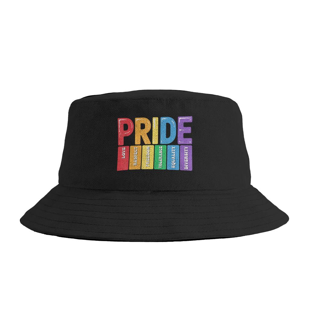 HuUnisex LGBT Flag Gay Pride Month Bucket Hat Harajuku FisherUnisex Caps For Unisex Women Casual Vacation Visor Hats Breathable Cap