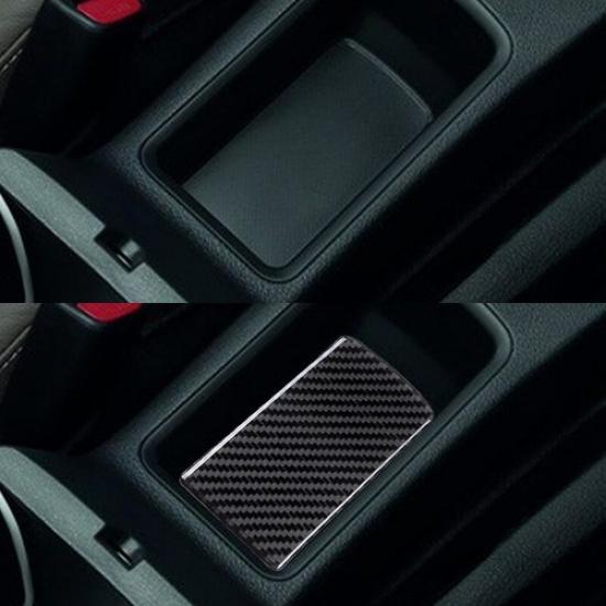 For Toyota Hilux 2015- Carbon Fiber Gear Shift Storage Box Pad Panel Cover