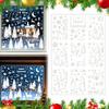 PVC Window Film 9PCS Christmas Static Stickers, Snow-covered Landscape Removable Decals, Indoor Outdoor Wall Decals Waterproof Glass Clings for Store