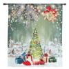 Christmas Tree Bells Village Snøing Tyll Rene vindusgardiner til stue Soverom dekor Voile Gardiner Gardiner