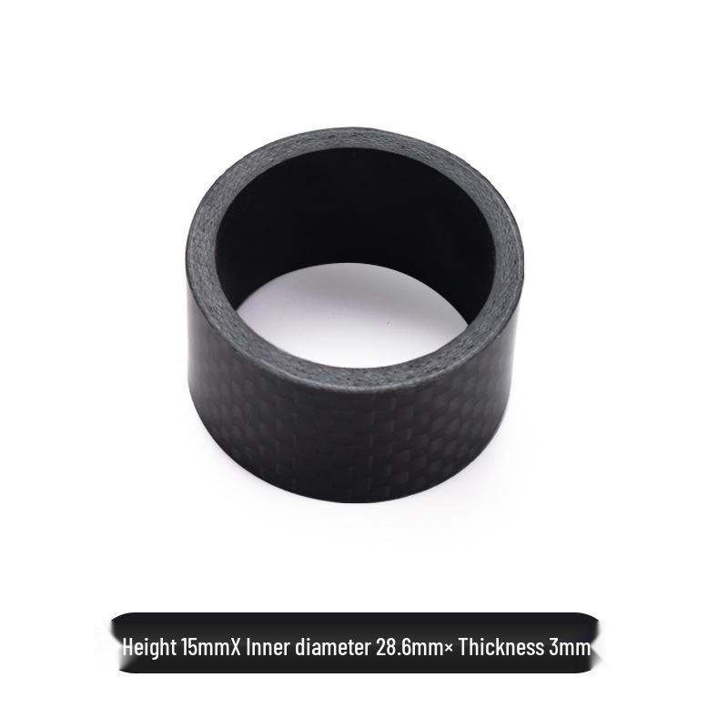 Mountain Bike Carbon Fiber Fork and Headset Spacers Set (28.6mm, 3K Finish)