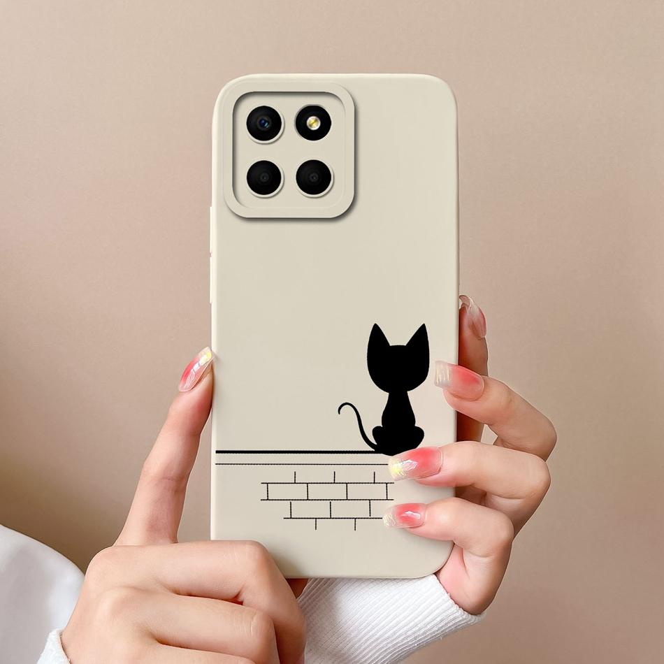 For Huawei Honor X6 X6S X6A Plus Phone Case Butterfly Heart Liquid Silicone Camera Protection Back Cover For Honor X 6 Funda