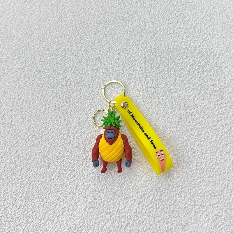 Keychains Italian Brainrot Cartoon Tung Tung Tung Sahur Car Keychain Funny Meme Anime Cute Key Ring Creative PVC Pendant Gifts