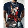 Christmas T-shirt Fun 3D Santa Claus Printed Top T-shirt Dj Men's Clothing Kawaii T-shirt Holiday Leisure Harajuku Colorful Men's Clothing