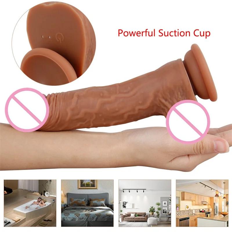 Giant Dildo Machine Aphrodisiac Men's Penianas Prosthesis Suckin Adult Sex Toys Tounge Female Masturbator Silicone Mouth Toys