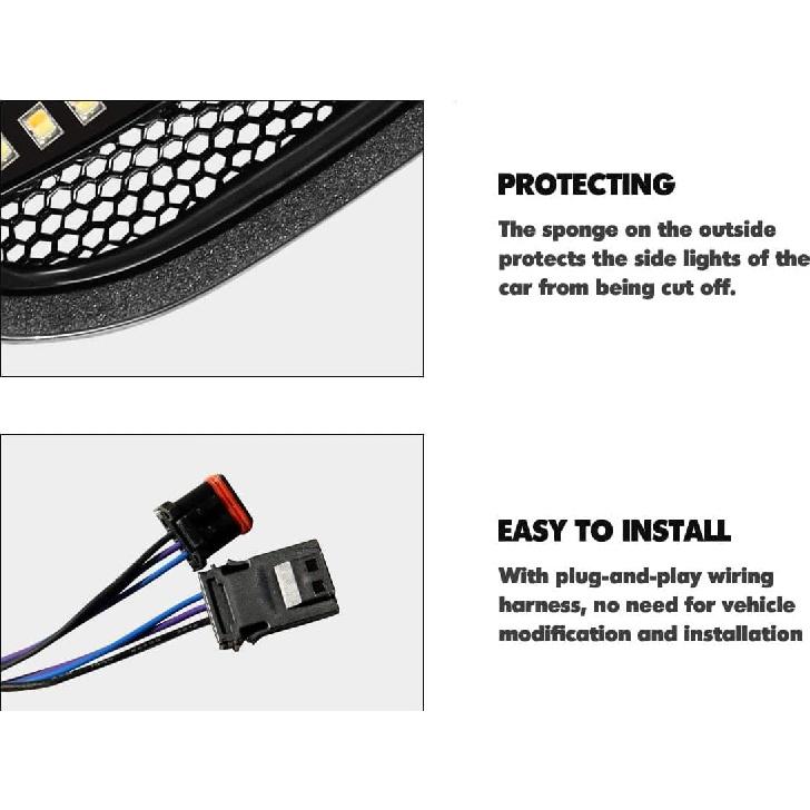 Waterproof Motorcycle Side Fairings Headlight LED Turn Signal Light Trim Lamp For Harley Low Rider ST FXLRST 2022-2025 2023,Low Rider El Diablo FXRST