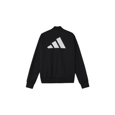 Fleece-Lined Warm-Up Jacket With Logo Print Men Outerwear Black GP0975