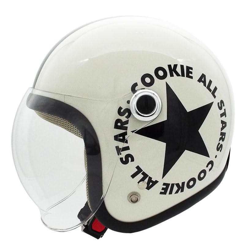 TNK Kogyo Speed Pit Pearl Kids Size 51375 CA-6 Kids' Helmet, White/Black, (54-56cm),
