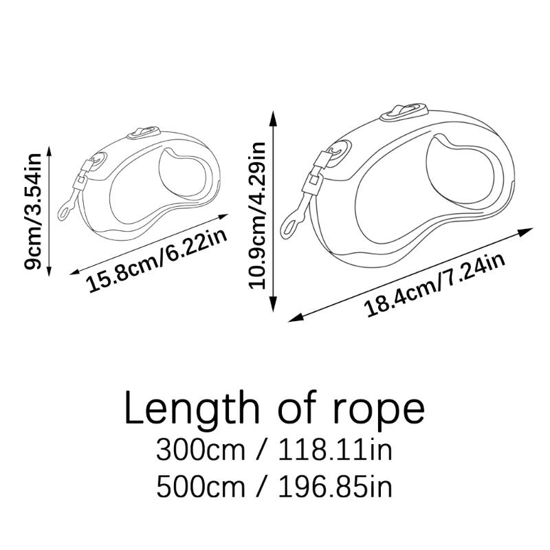 Ergonomic Grip Retractable Dog Leashes with Automatic Durability and Easyly Control for Effortlessly Handling