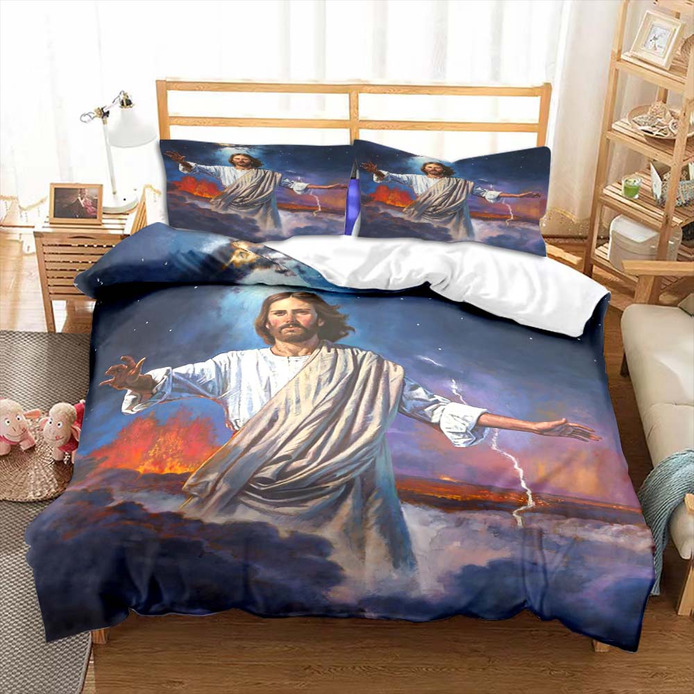 Jesus Virgin Mary Bedding Set Bedroom Twin Bedding Set Comforter Kids Adults Bed Duvet Cover Double King Comforter Home Decor