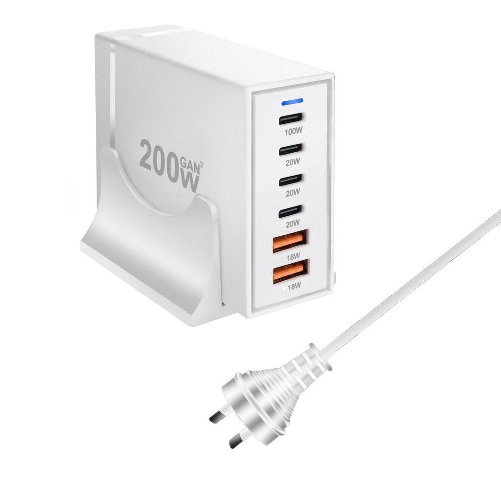 200W Multi-Port USB-PD Fast Charger for Laptops and Phones