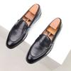 Large Size New European and American Business Leather Shoes British Penny Loafers Cover Feet and Pedal Genuine Leather Beanie Shoes