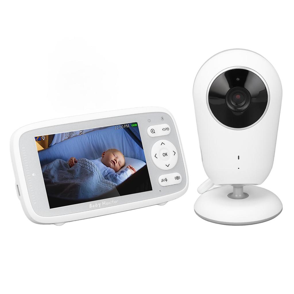 Infant Camera with 4 Inch LCD Screen 1MP Wireless Two Way Talk Lullaby Night Vision Temperature Surv