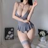 sexy for open deep exposed exposed bare sexy adult erotic adult goods [Sanmaru] Bodysuit, leotard, lingerie, extreme, perverted, SM, women, grey,