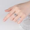 Tezzc Moissanite Ring Sterling Silver Lab Diamond for Women Wedding Engagement Rings Band Jewelry with Certificate