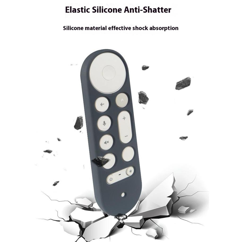 For Google TV Streamer Voice Remote Silicone Case TV Accessories Remote Control Protective Cover with Strap