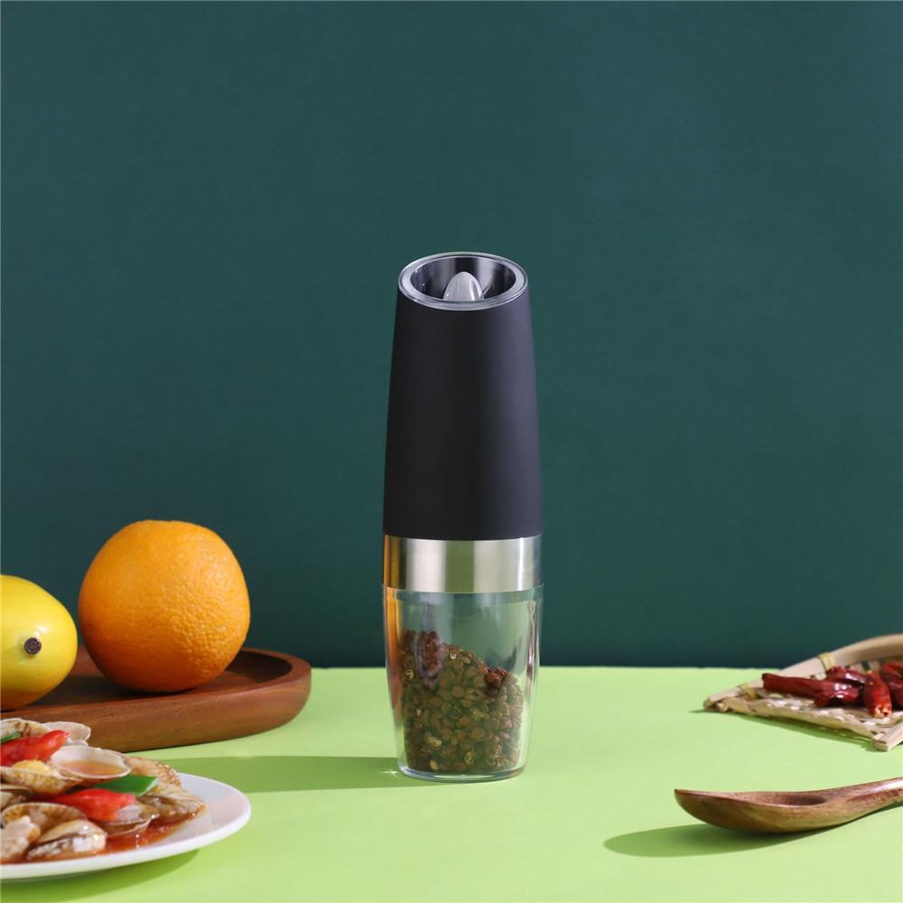 1PCS X  Black Electric Pepper Grinder or Salt Mill with Gravity Sensor Switch
