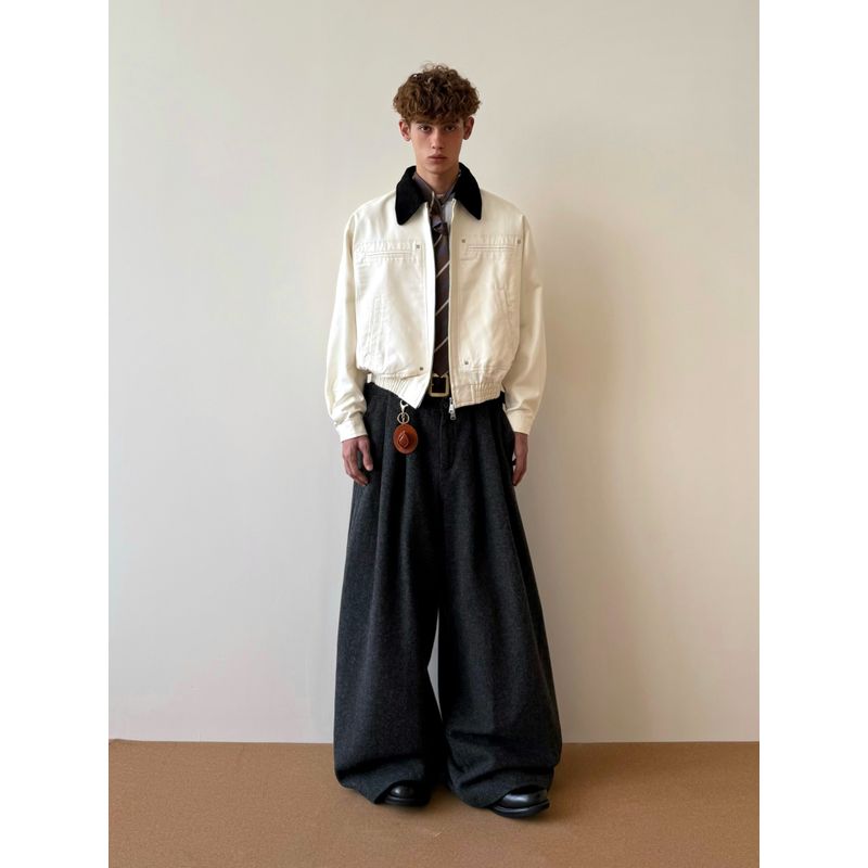 Cabbage Coke American Retro Workwear Jacket 2025 Autumn Barn Style Short Lapel Jacket Top for Men and Women