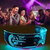 LED Rave Glasses 7 Colors Flashing Space Sunglasses Comfortable Fit Ultralight Multi-color Light-up