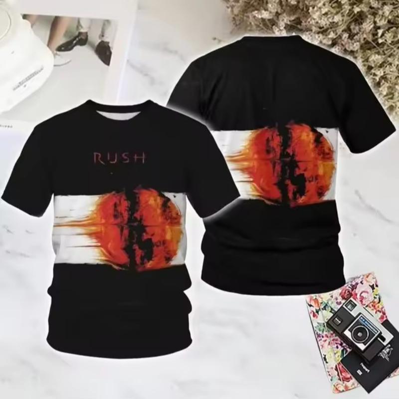 Beliebte Rock Rush 3D-Druck T-Shirts Sommer Neu Herren Damen Hip Hop Trend Kurzarm T-Shirt Street Locker Lässig Übergroß Y2k Top
