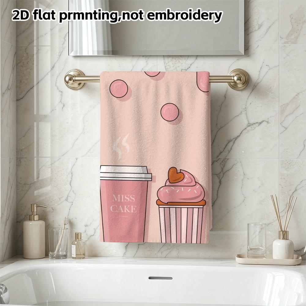 Cake And Coffee Print Lightweight Quick Dry Towel