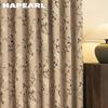 1PC NAPEARL Gentle Beige Floral Printed Curtains with Branches and Vines, 70-80% Blackout Curtains for Bedroom Living Room Window for Home Decor