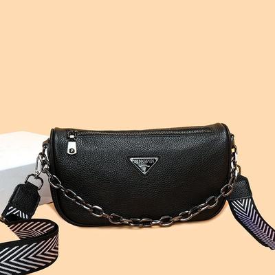Leather Women'S Bag Simple And Fashionable Shoulder Messenger Bag Texture Foreign Soft Leather Small Square Bag