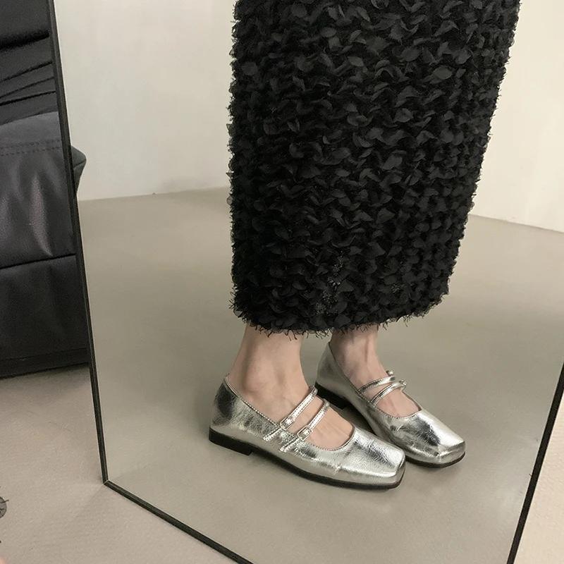 New Spring Square Toe Women Mary Jane Shoes Outdoor Comfort Soft Sole Shoes Ladies Outdoor Shoes