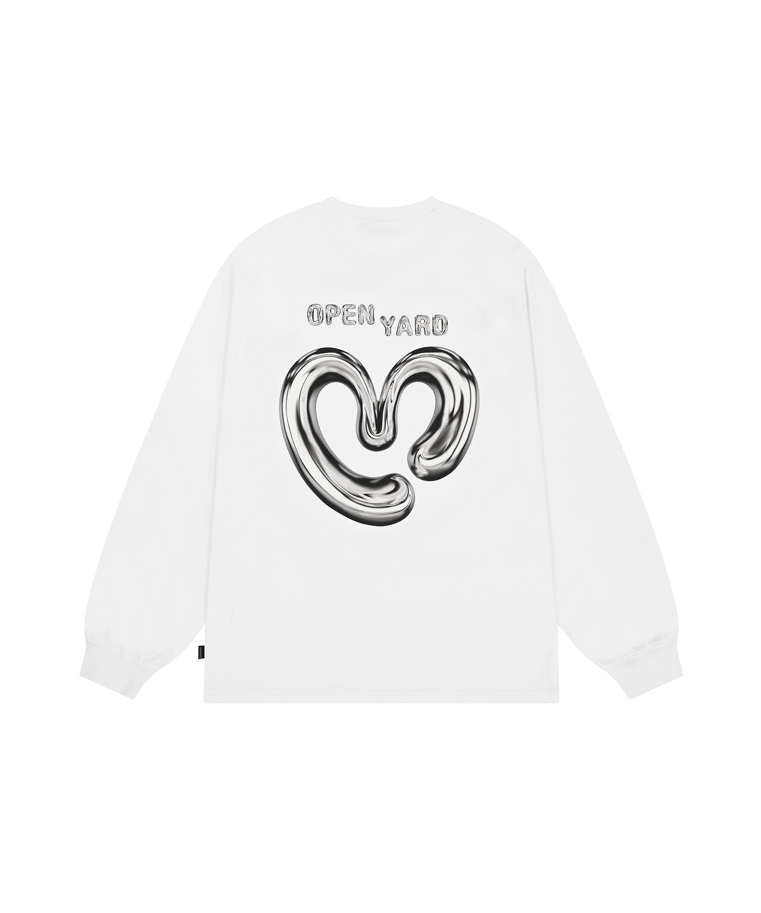 Oy Metal Heart Long Sleeve - White 0