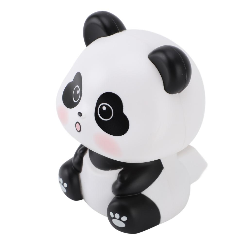 ABS Solar Panda Figurine 3inch Fortune Panda Statue  Indoor Living Room Decor