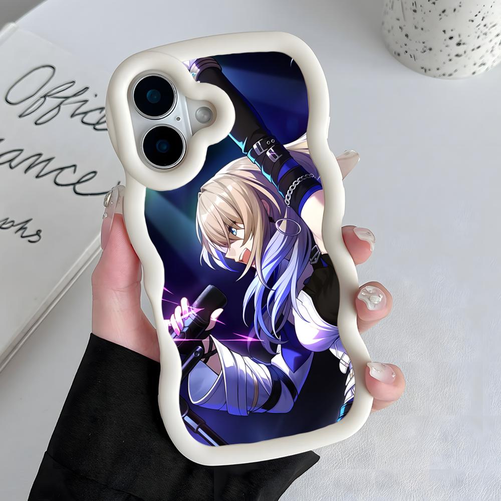 HSR Serval Wavy Edge TPU Mobile Phone Case for iPhone 17 16 15 14 13 12 11 Air Pro Max Plus Colorful Cover