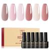 ROSALIND Sada gelových laků na nehty 6ks/Lot Nail Art Gel Polish Semipermanentní gelový lak Hybrid Soak Off UV Lamp Base Top Coat Gel Polish Kit