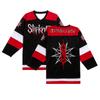 9 Point Star Hockey Jersey SlipknotRock Band MERCH Sportswear Unisex Breathable TOP V-neck Long Sleeve Groove Metal Mesh Jersey