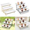 3 Tiers Rectangular Serving Tray Set with Rack Serving Dishes and Platters Display Serving Dishes for Fruit Food for Party