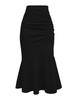 2025 Stylish Solid Color Fishtail Skirt: Waist-Cinching, Slimming, Hip-Hugging Design