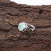 Aqua Chalcedony Ring, 925 Solid Sterling Silver Jewelry, Gemstone Ring, Gift For Her Handmade Dainty Jewelry