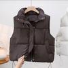 Down Cotton Vest for Women Short Small Fragrant Wind Sleeveless Cotton Vest Wearing Jacket Jacket Tide