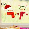 Self Adhesive Window Art Christmas Snowman Static Glass Stickers, Simple Clings, Waterproof PVC Clings Film for Home Store Windows, Cute Cartoon