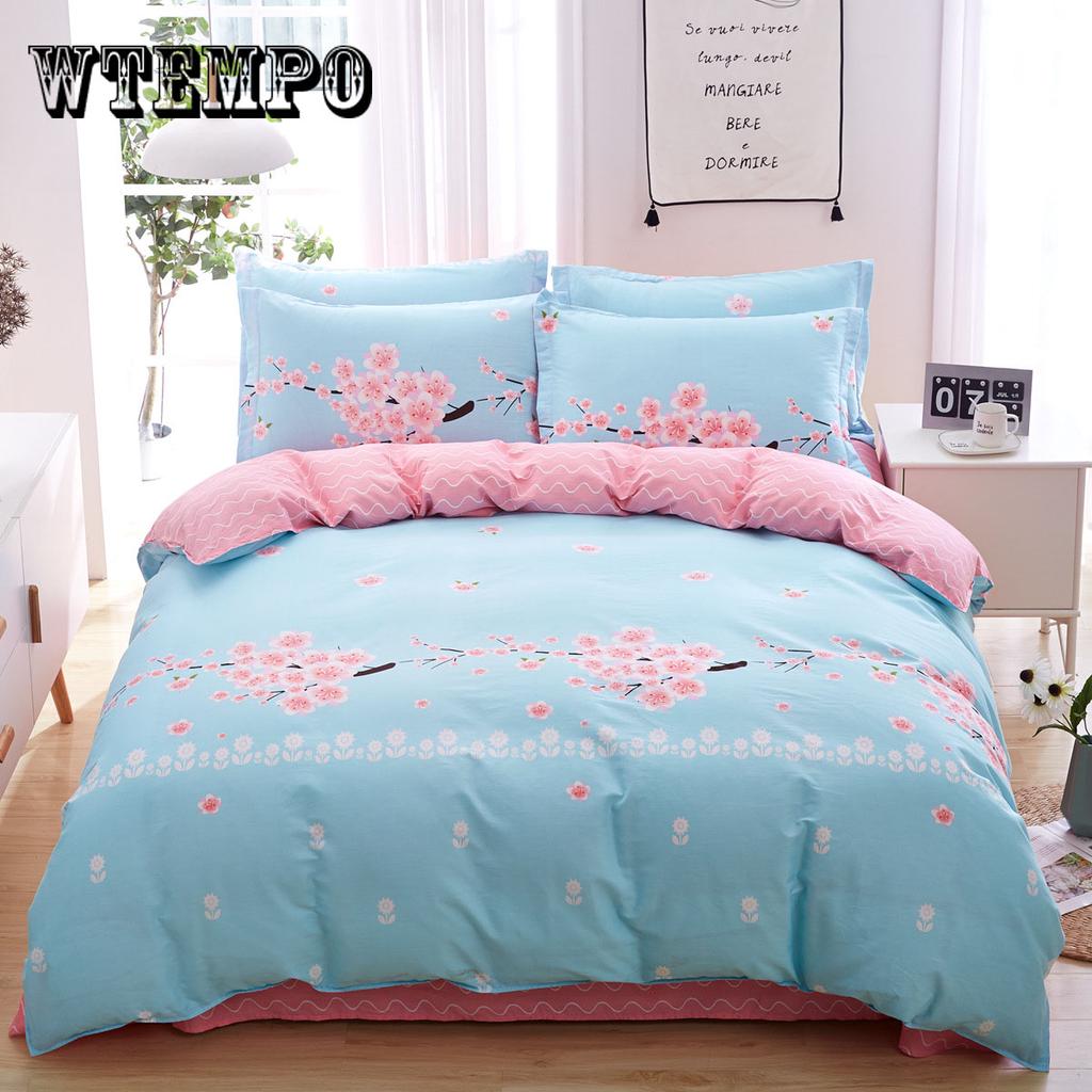 Sunflower Bedsheet Pillowcase Duvet Cover Sets 100% Cotton Bedlinen Size Bedding Set