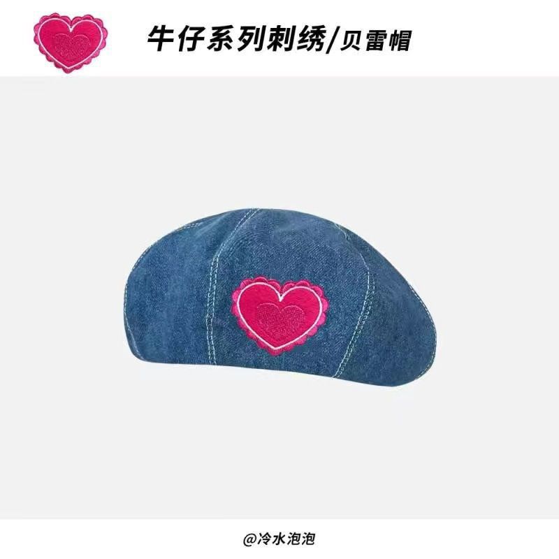 Cowboy Beret Children Spring And Autumn Korean Version Of Cloud Washed Beret Versatile Bud Painter Hat Japanese Newsboy Hat