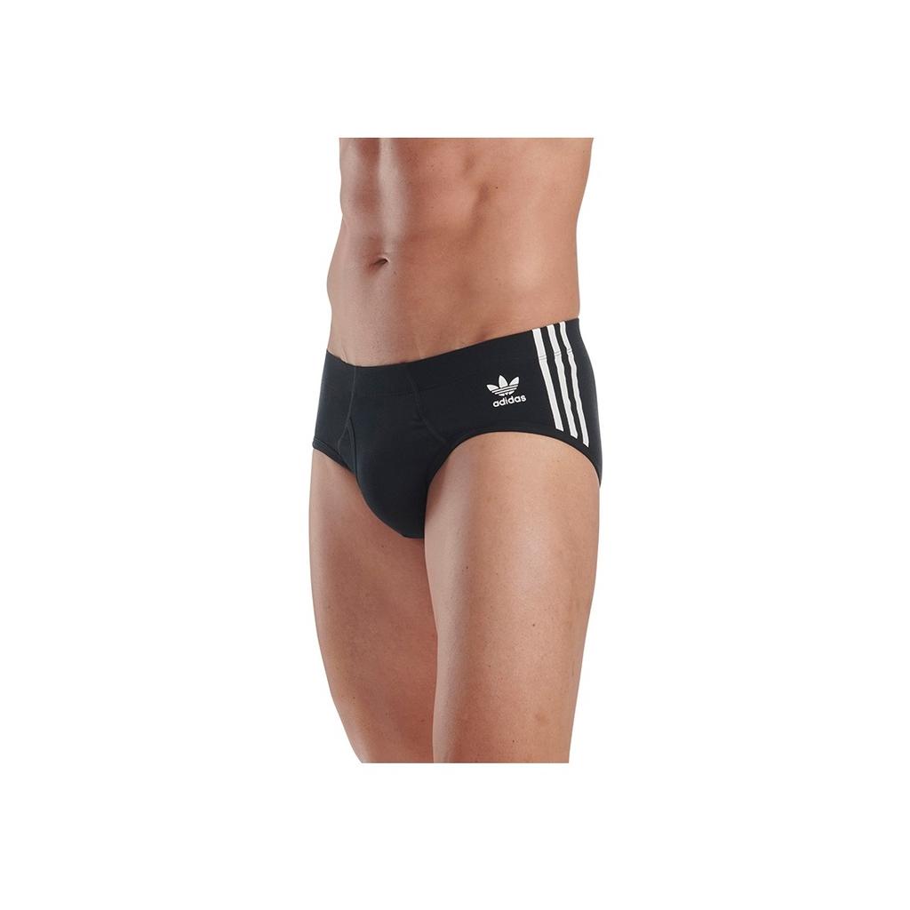 adidas Originals 3-Pack Thin Cotton Triangle Underwear Moisture-Wicking Quick-Dry High-Stretch Skin-Friendly Men Underwear Black 4A1M50-000